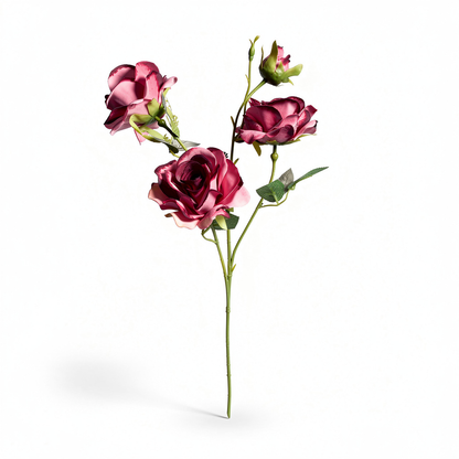 Floare Artificială Tip Trandafir 70 cm, Diverse Culori, 1 buc - 1