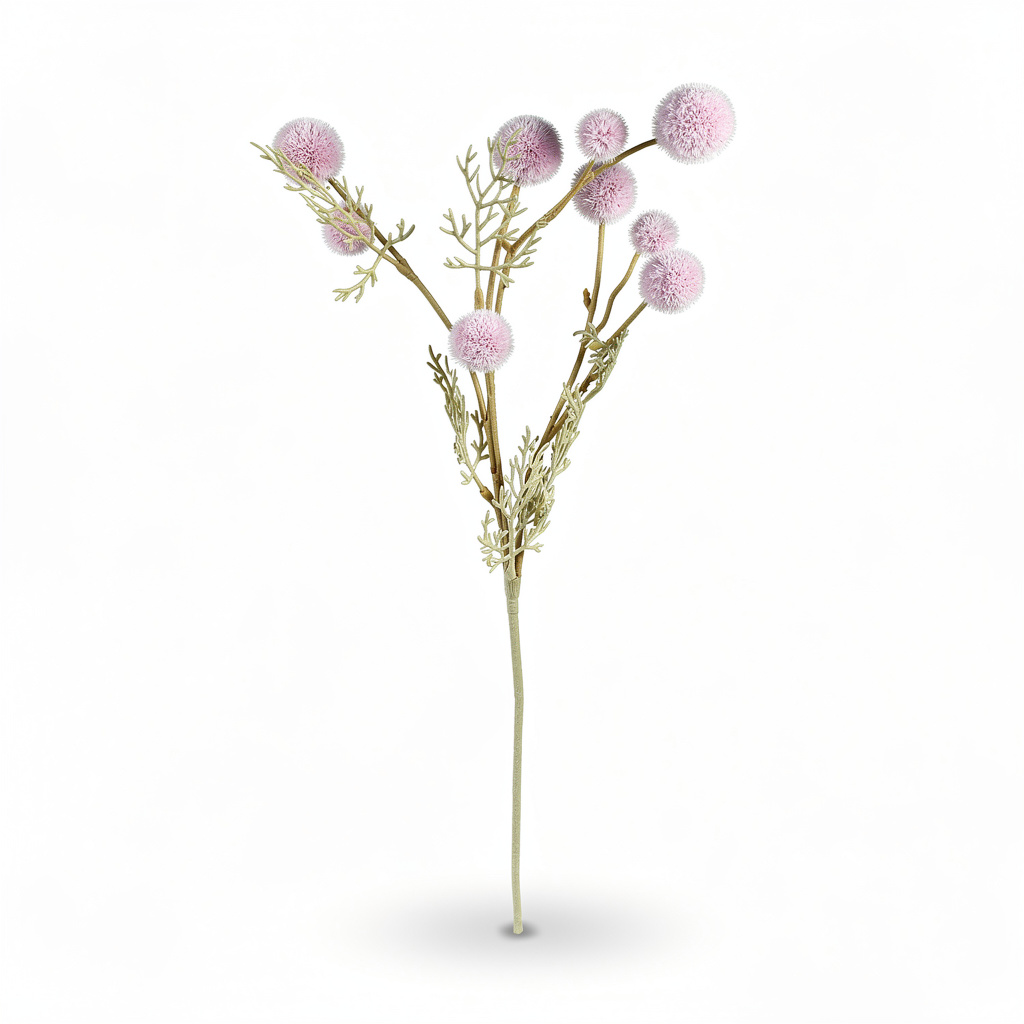 Floare Artificială Decorativă Tip Glob (Allium) 80 cm, Ramură Elegantă pentru Aranjamente Moderne - 1