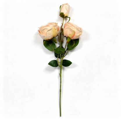 Crenguță Florală Artificială cu 4 Trandafiri 82 cm, Diverse Culori, cu Frunze Decorative, pentru Decor Interior - 1