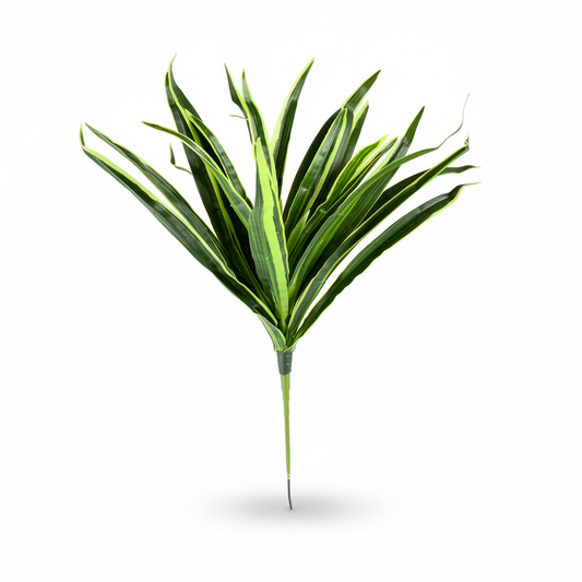 Buchet artificial tip sansevieria, 35 cm, 3 culori, Ruyidecor - Verde