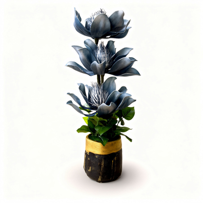 Floare decorativa artificiala in ghiveci, 55 cm, diverse culori - 1