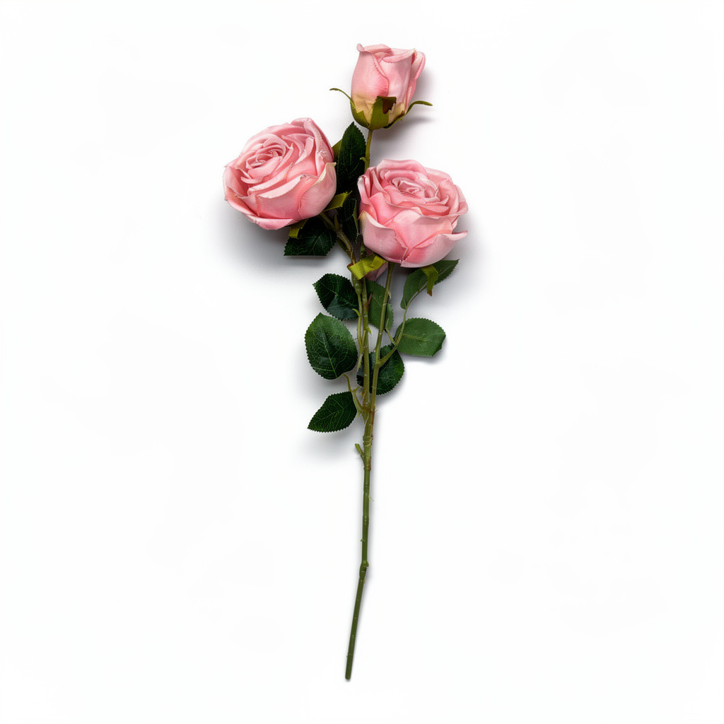 Crenguță Florală Artificială cu 4 Trandafiri 82 cm, Diverse Culori, cu Frunze Decorative, pentru Decor Interior - 6