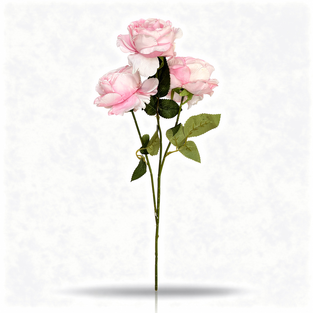 Crenguță Florală Artificială cu 3 Bujori 80 cm, Diverse Culori, cu Frunze Decorative, pentru Decor Interior - 7