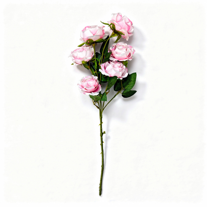Crenguță Florală Artificială cu 6 Trandafiri 85 cm, Diverse Culori, cu Frunze Decorative Verzi, pentru Decor Interior - 9