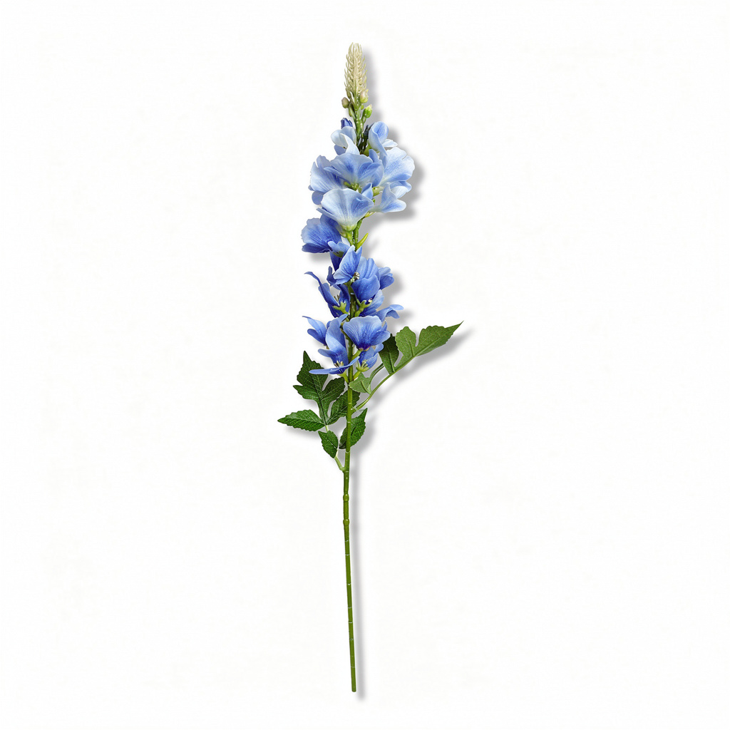 Crenguță Florală Artificială Tip Delphinium 75 cm, Diverse Culori, Elegantă pentru Decor Interior și Evenimente, 1 buc - 1
