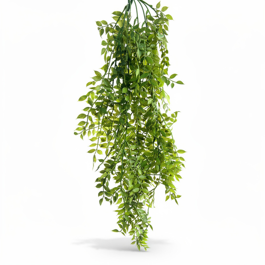 Tija artificiala curgatoare cu frunze mici, 95 cm, verde, Ruyidecor