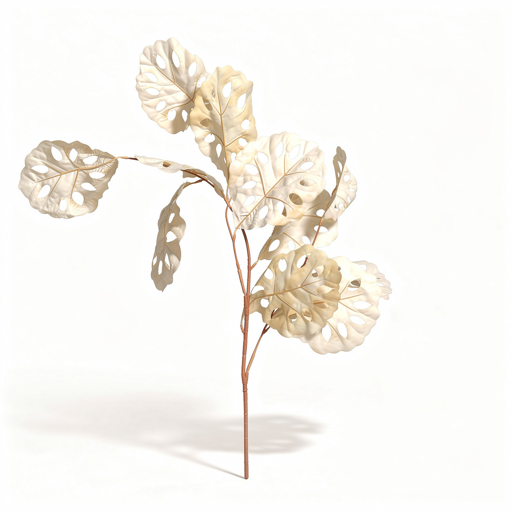 Frunză Artificială Tip Monstera 80 cm, Diverse Culori, 1 buc - 2