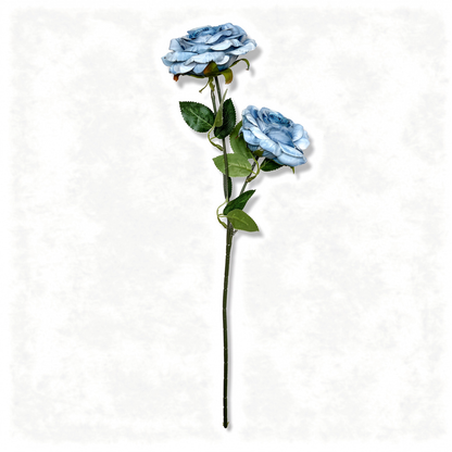 Crenguță Florală Artificială cu 3 Trandafiri 75 cm, Diverse Culori, cu Frunze Decorative, pentru Decor Interior - 10