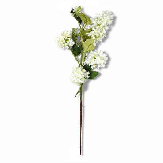 Crenguță Florală Artificială Tip Hortensie  88 cm, Diverse Culori, cu Frunze Decorative Verzi, pentru Decor Interior - 1