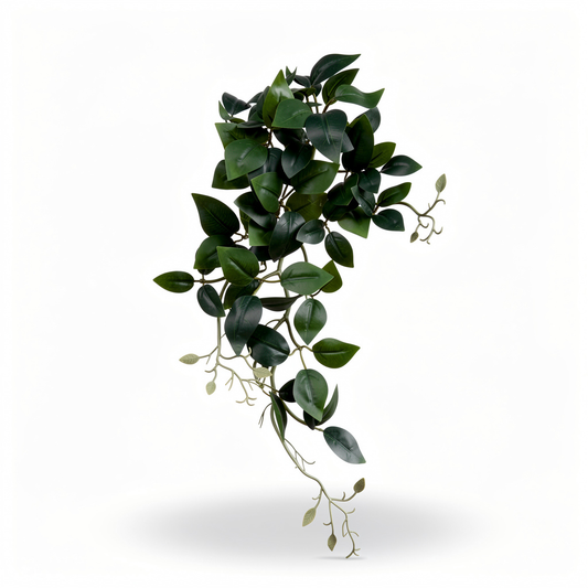 Planta artificiala curgatoare cu frunze ovale, 45 cm, verde inchis, Ruyidecor