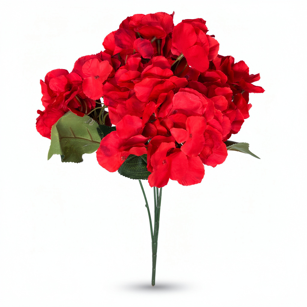 Buchet Floral Artificial Tip Hortensie  45 cm, Diverse Culori, Aspect Voluminos, cu Frunze Decorative Verzi, pentru Decor Interior - 6
