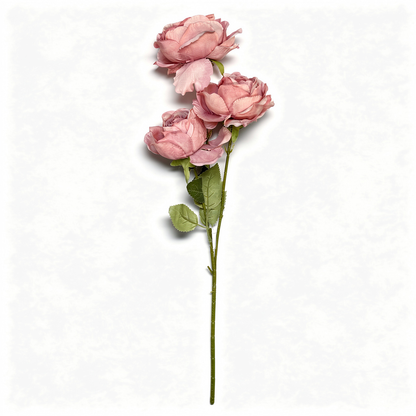 Crenguță Florală Artificială cu 3 Bujori 80 cm, Diverse Culori, cu Frunze Decorative, pentru Decor Interior - 3