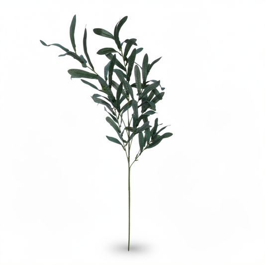 Ramura artificiala cu frunze inguste, 85 cm, 2 culori, Ruyidecor - Verde deschis