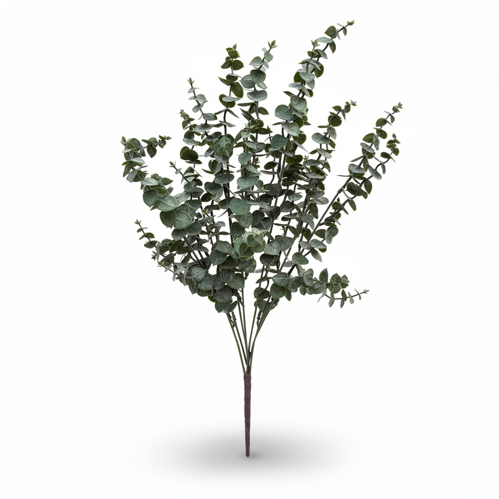 Buchet artificial de eucalipt, 55 cm, verde salvie, Ruyidecor