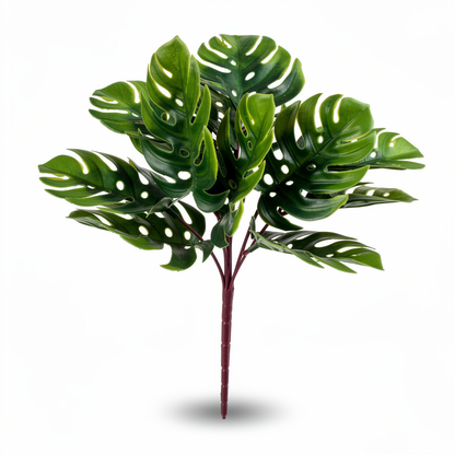 Buchet artificial Monstera, 40 cm, verde deschis, Ruyidecor