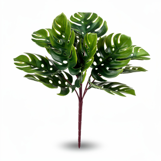 Buchet artificial Monstera, 40 cm, verde deschis, Ruyidecor
