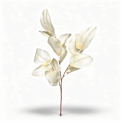 Ramură Artificială Decorativă cu Frunze Mari 70 cm, Diverse Culori, 1 buc - 1