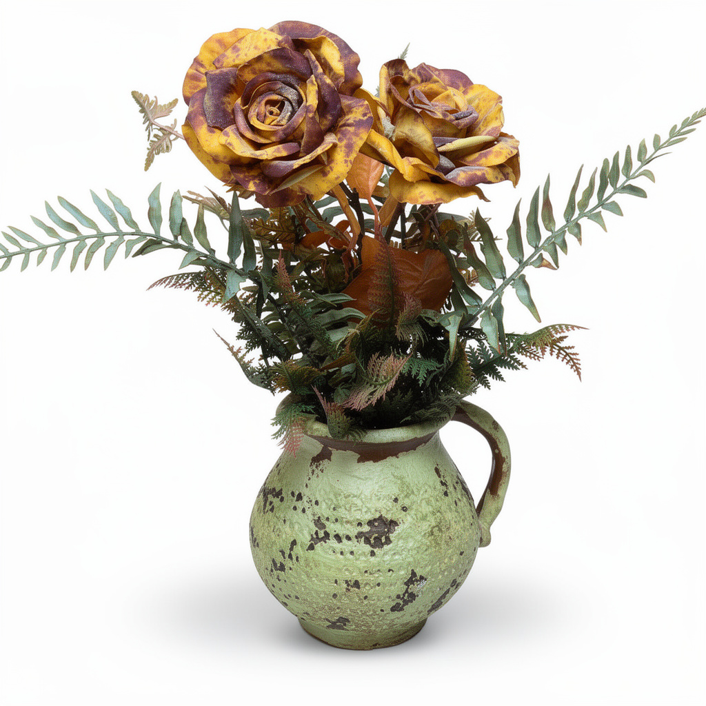Aranjament floral decorativ artificial în vas, diverse culori, 20 x 50 cm - 5