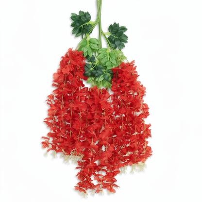 Set 12 Ghirlande artificiale ,Plastic 110 cm Multicolore - Rosu