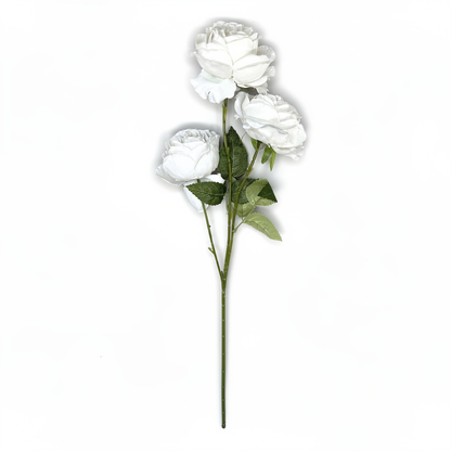Crenguță Florală Artificială cu 3 Bujori 80 cm, Diverse Culori, cu Frunze Decorative, pentru Decor Interior - 8