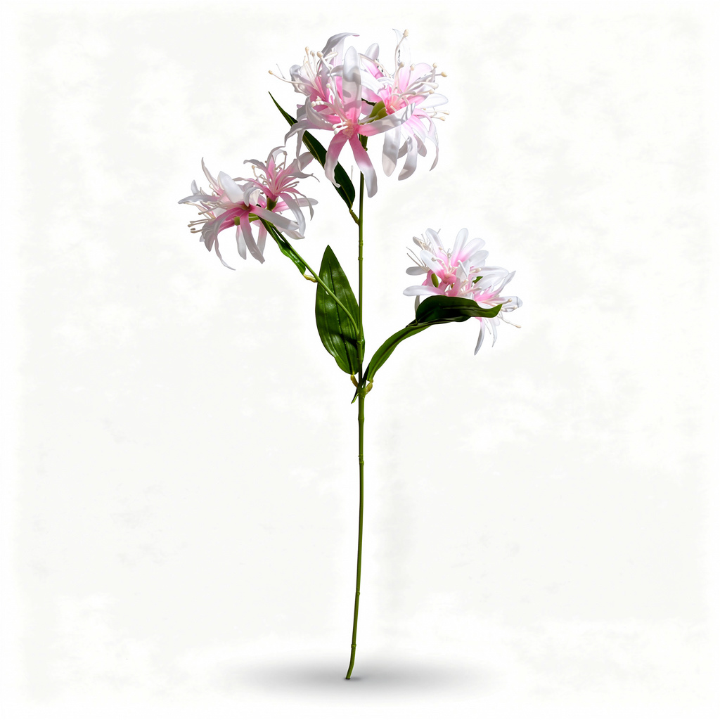 Floare Artificială Decorativă 70 cm, Flori Tip Crin Exotic, 1 bucata - 2