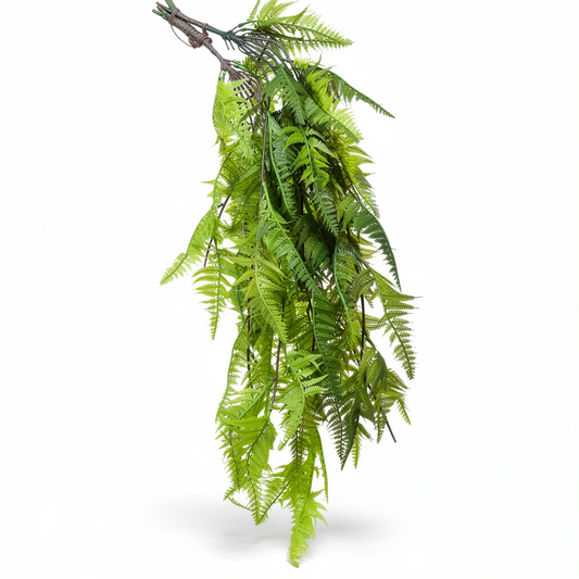 Feriga artificiala curgatoare, 90 cm, 3 nuante de verde, Ruyidecor - Verde mixt