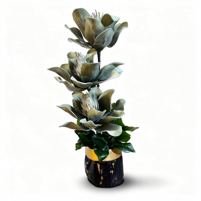 Floare decorativa artificiala in ghiveci, 55 cm, diverse culori - 3