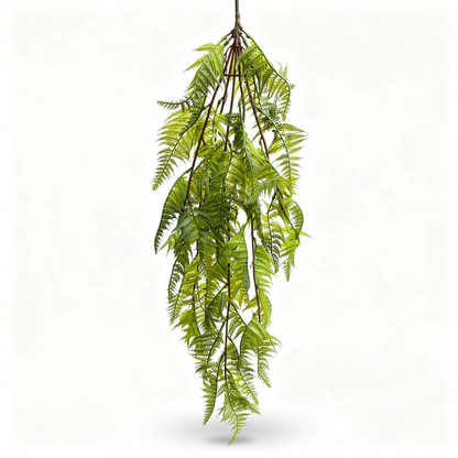 Buchet artificial tip feriga din cauciuc moale, 90 cm, verde, Ruyidecor