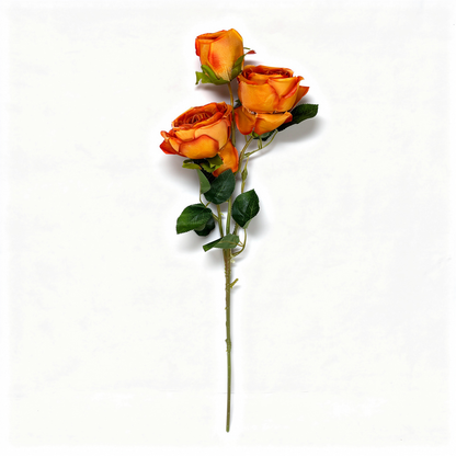 Crenguță Florală Artificială cu 4 Trandafiri 82 cm, Diverse Culori, cu Frunze Decorative, pentru Decor Interior - 7