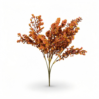 Buchet artificial decorativ cu flori fine, 35 cm, 4 culori, Ruyidecor - Portocaliu