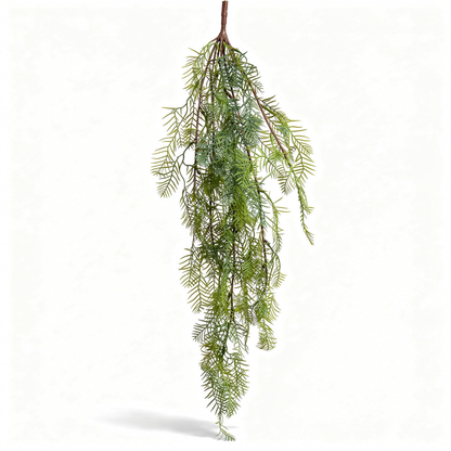 Planta artificiala curgatoare tip asparagus, 85 cm, verde, Ruyidecor - Verde inchis