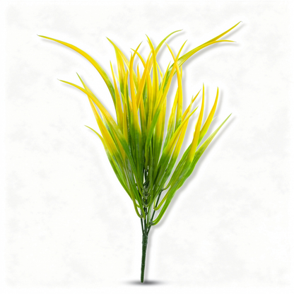 Buchet artificial tip iarba decorativa, 35 cm, verde sau galben-verde, Ruyidecor - Galben-verde