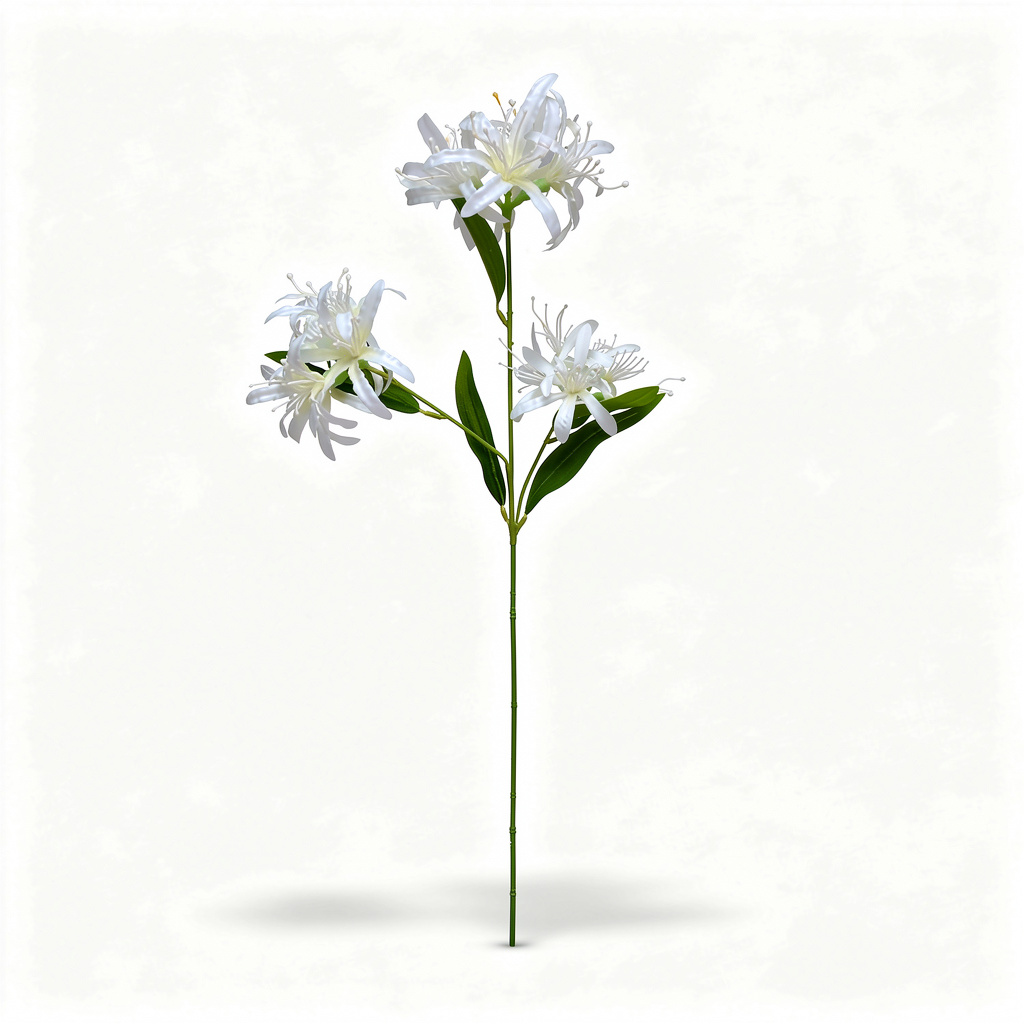 Floare Artificială Decorativă 70 cm, Flori Tip Crin Exotic, 1 bucata - 3