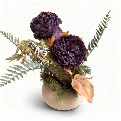 Aranjament floral decorativ artificial în vază, diverse culori, 20 x 40 cm - 3