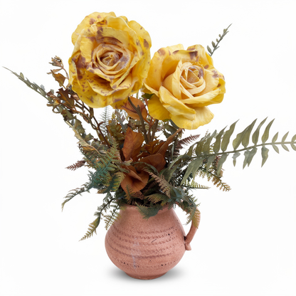 Aranjament floral decorativ artificial în vas, diverse culori, 20 x 50 cm - 7