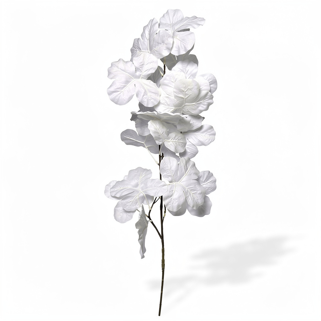 Floare Artificială Decorativă Tip Ramură cu Flori Albe, Diverse Culori, 1 buc - 2