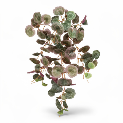 Planta Artificiala Cazatoare cu Frunze Decorative Rotunde, 56x30cm - Rosu-Verde