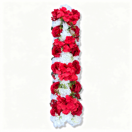 Arc de nuntă artificial cu flori decorative, 88x12 cm, Ruyidecor - 2