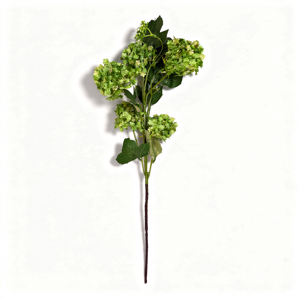 Crenguță Florală Artificială Tip Hortensie  88 cm, Diverse Culori, cu Frunze Decorative Verzi, pentru Decor Interior - 4
