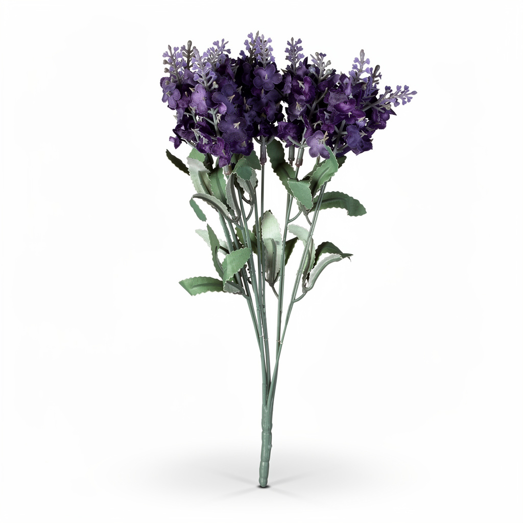 Buchet artificial tip lavanda, 35 cm, mov sau alb, Ruyidecor - Mov