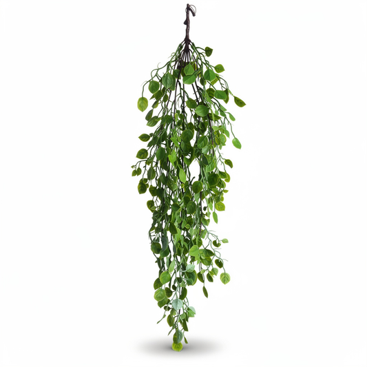 Planta artificiala curgatoare cu frunze in forma de inima, 95 cm, verde deschis, Ruyidecor