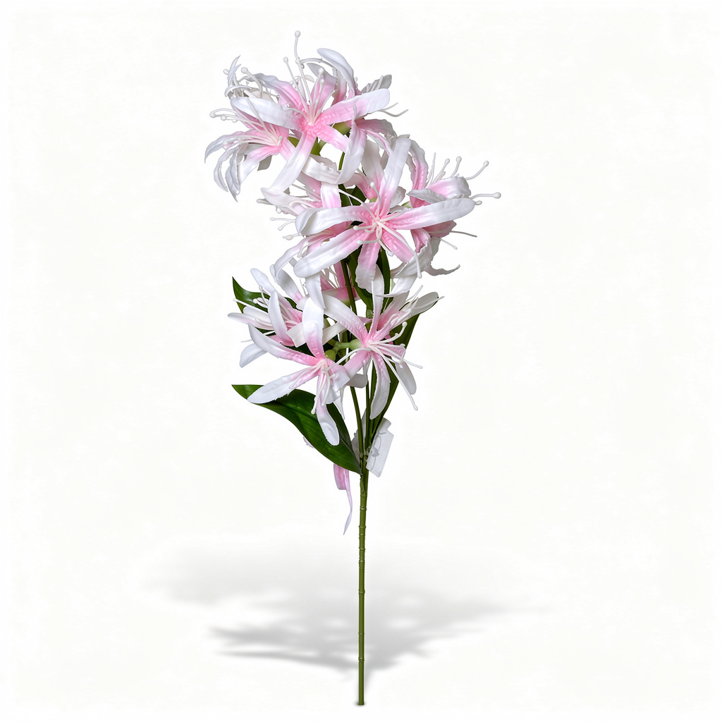 Floare Artificială Decorativă 70 cm, Flori Tip Crin Exotic, 1 bucata - 5