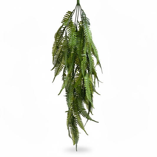 Tija artificiala curgatoare tip feriga, 95 cm, verde, Ruyidecor