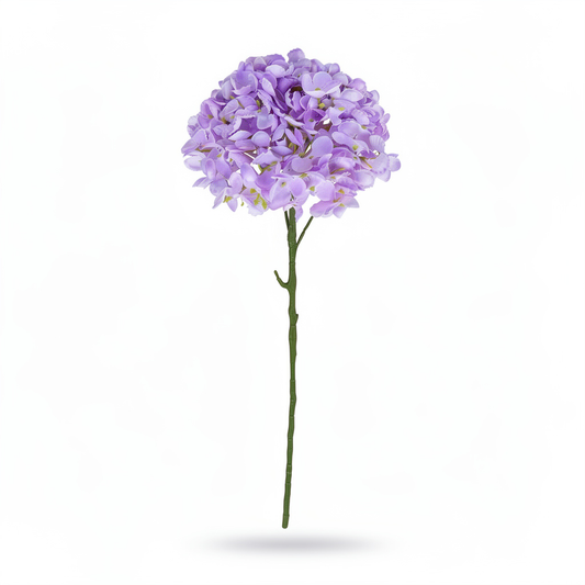 Hortensie artificiala cu tija, 85 cm, mov, Ruyidecor