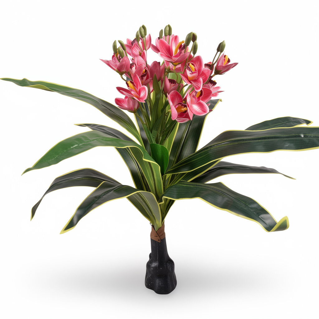 Planta orhidee artificiala decorativa, 85 cm, Ruyidecor - Fucsia