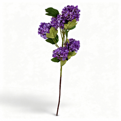 Crenguță Florală Artificială Tip Hortensie  88 cm, Diverse Culori, cu Frunze Decorative Verzi, pentru Decor Interior - 3