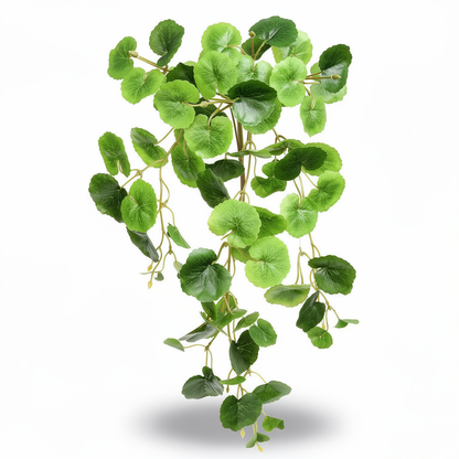 Planta Artificiala Cazatoare cu Frunze Decorative Rotunde, 56x30cm - Verde