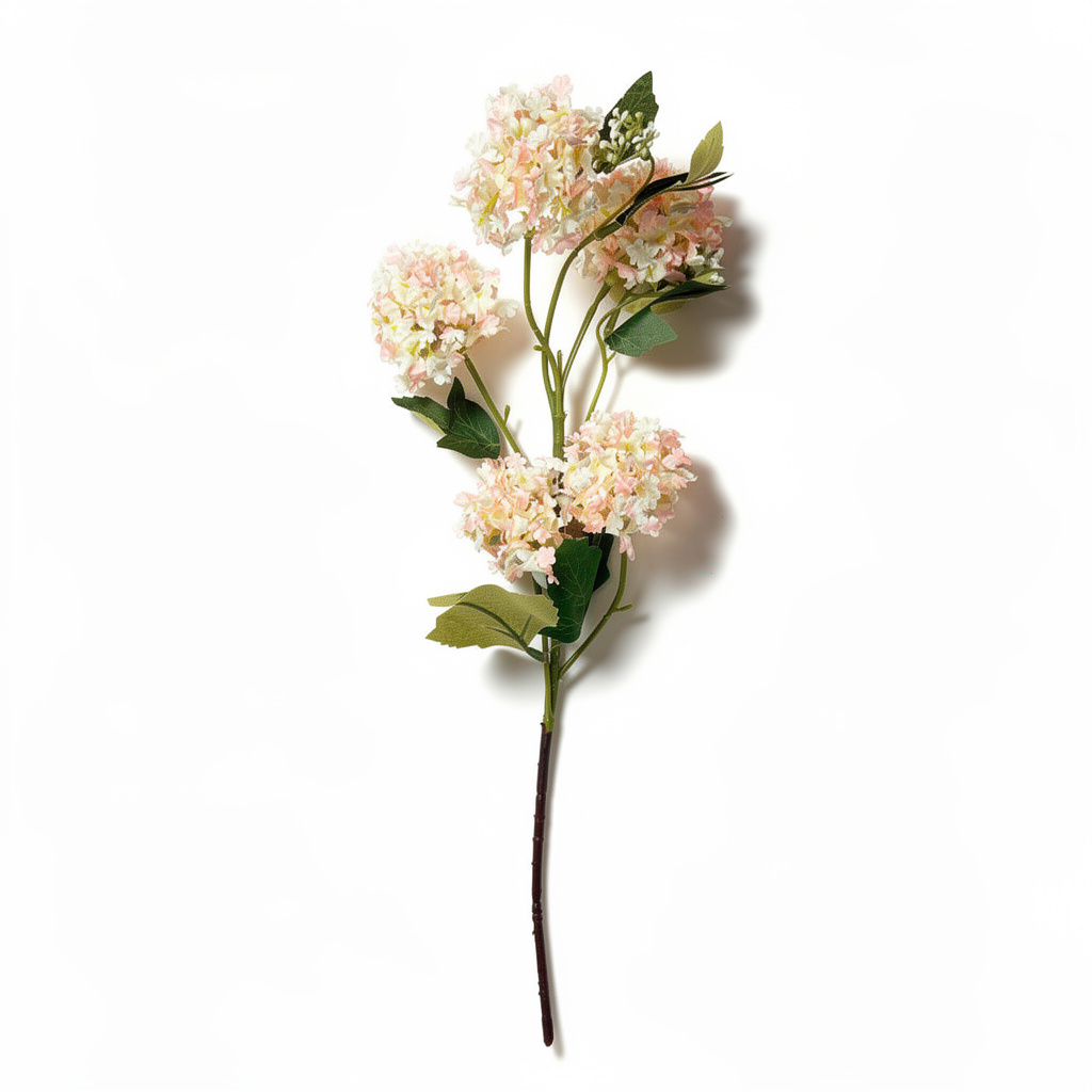 Crenguță Florală Artificială Tip Hortensie  88 cm, Diverse Culori, cu Frunze Decorative Verzi, pentru Decor Interior - 2