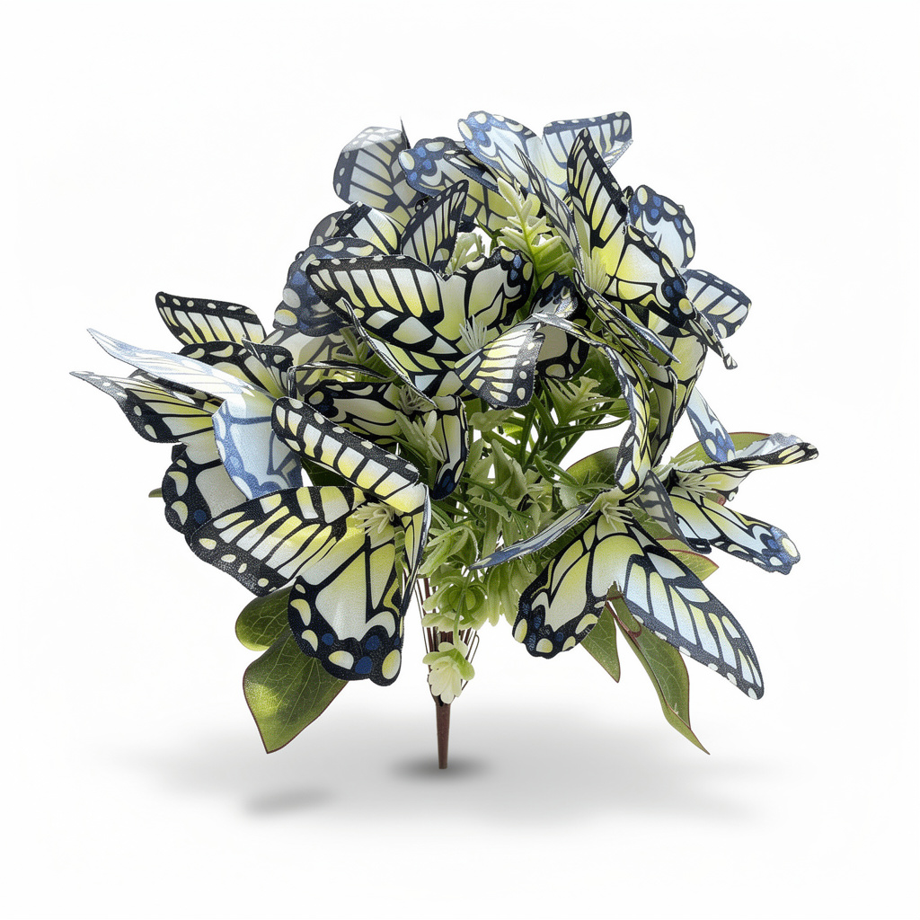 Buchet Artificial Decorativ cu Fluturi 45 cm, Diverse Culori, Design Unic și Elegant, 1 buc - 5