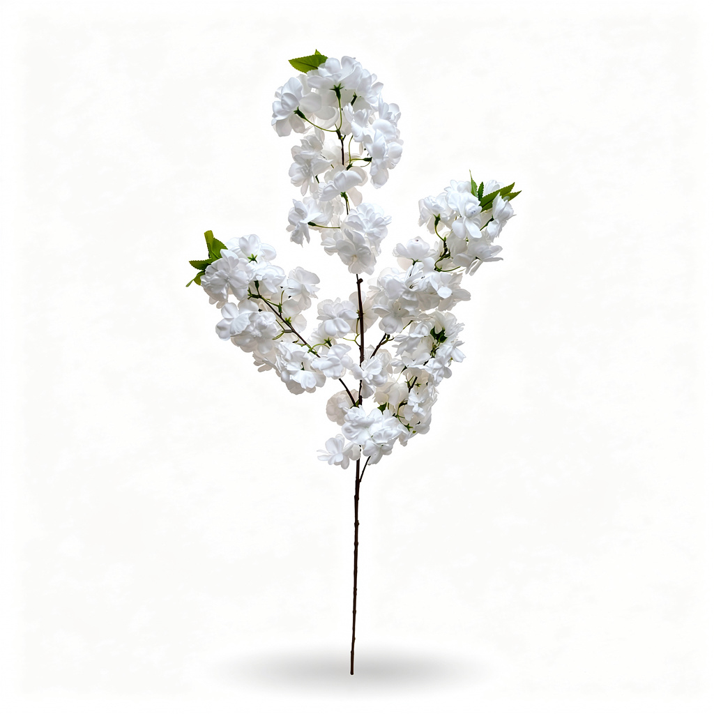 Ramură Artificială Decorativă cu Flori Tip Cireș 85 cm, Diverse Culori, 1 buc - 3